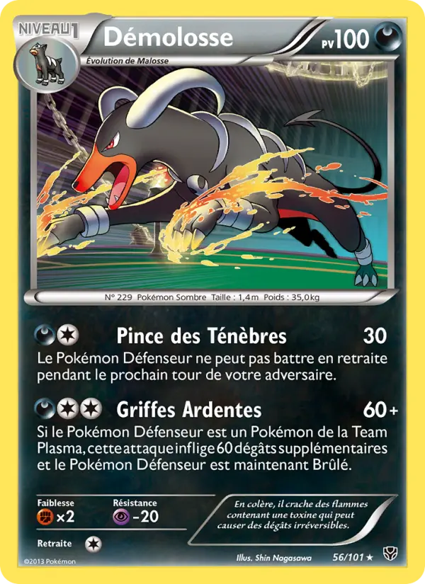 056/101 - Démolosse — Carte Pokémon Explosion Plasma 56/101