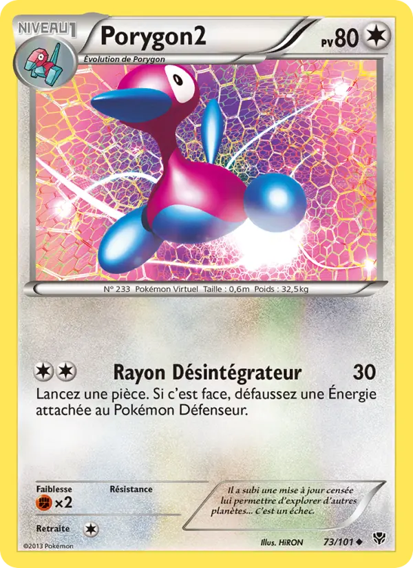 073/101 - Porygon2 — Carte Pokémon Explosion Plasma 73/101