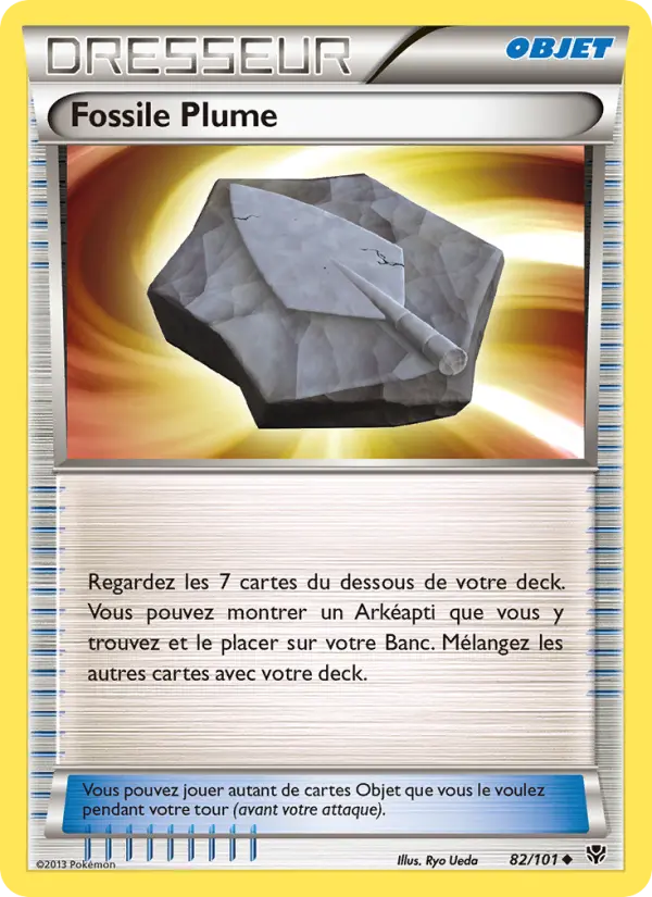 082/101 - Fossile Plume — Carte Pokémon Explosion Plasma 82/101