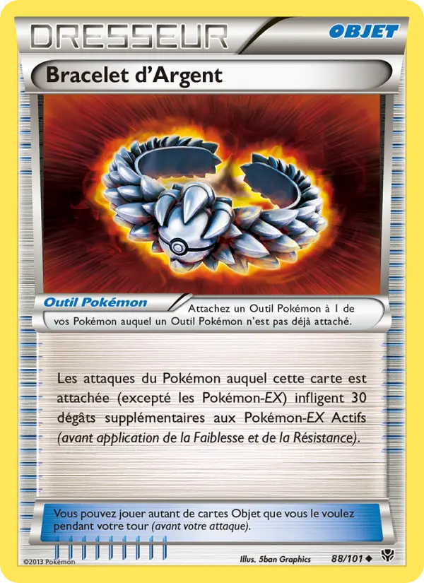 088/101 - Bracelet d’Argent — Carte Pokémon Explosion Plasma 88/101