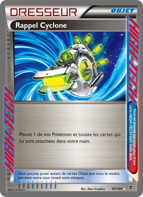 095/101 - Rappel Cyclone — Carte Pokémon Explosion Plasma 95/101