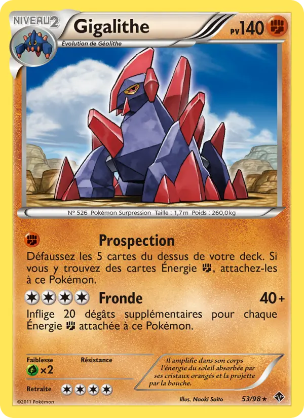 Gigalithe — Carte Pokémon 53 Pouvoirs Émergents