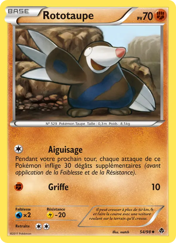 Rototaupe — Carte Pokémon 54 Pouvoirs Émergents