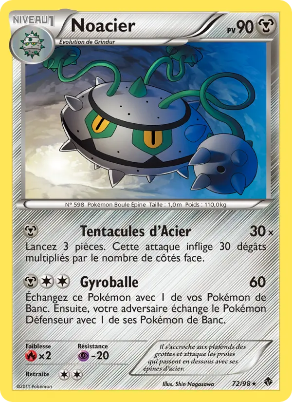 Noacier — Carte Pokémon 72 Pouvoirs Émergents