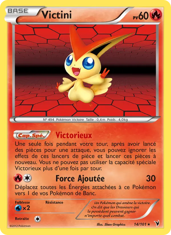 014/101 - Victini — Carte Pokémon Nobles Victoires 14/101