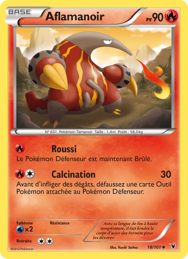 Aflamanoir — Carte Pokémon 18 Nobles Victoires