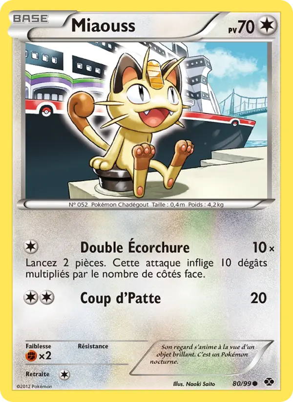 080/099 - Miaouss — Carte Pokémon Destinées Futures 80/99