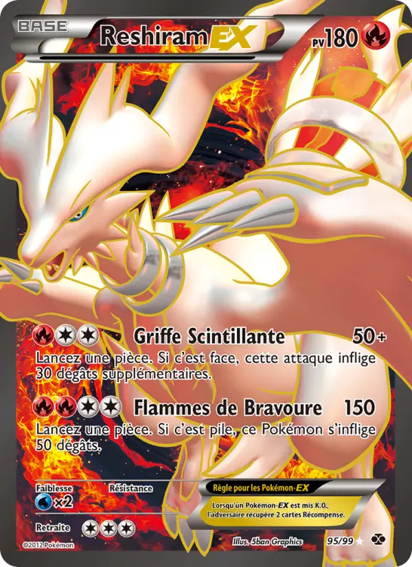 095/099 - Reshiram EX — Carte Pokémon Destinées Futures 95/99