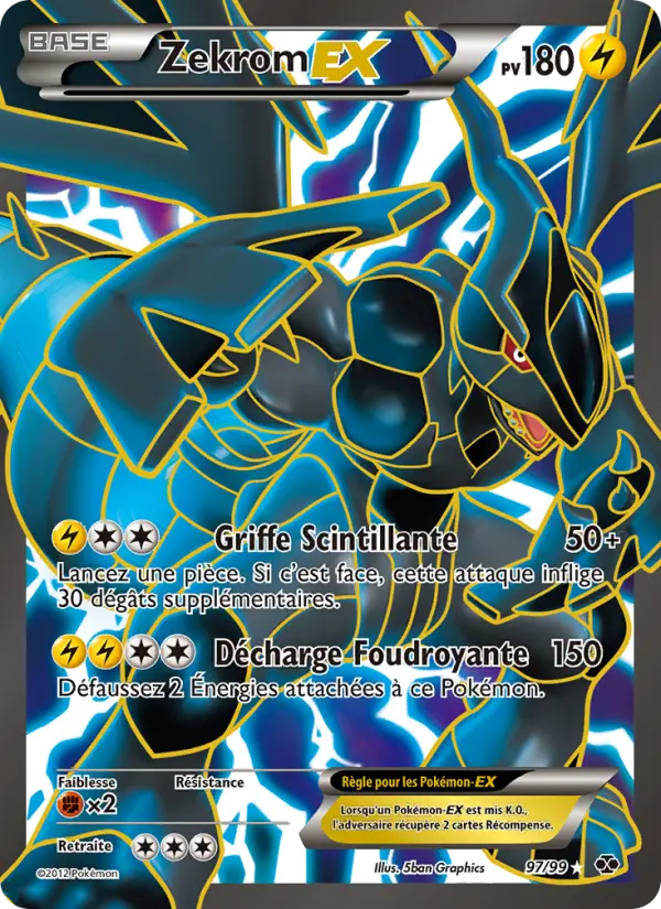 097/099 - Zekrom EX — Carte Pokémon Destinées Futures 97/99