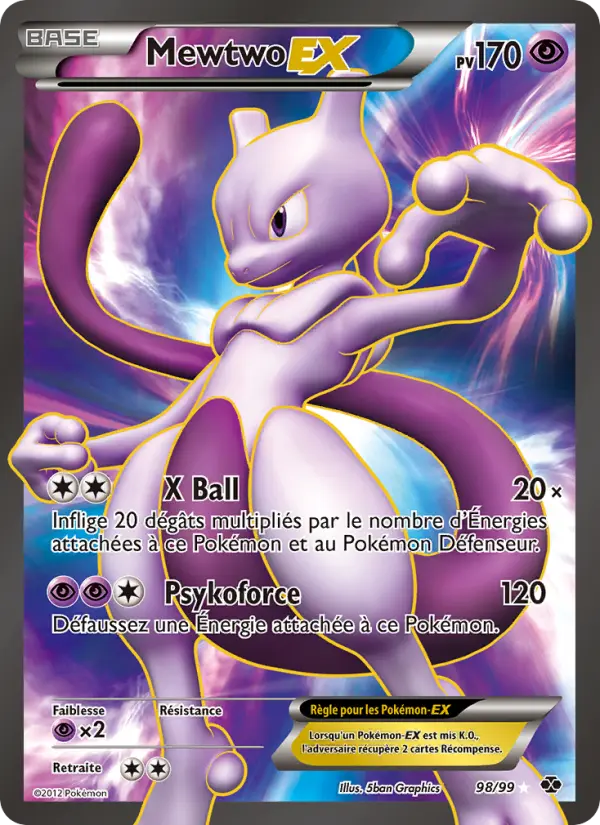 Mewtwo-EX — Carte Pokémon 98 Destinées Futures
