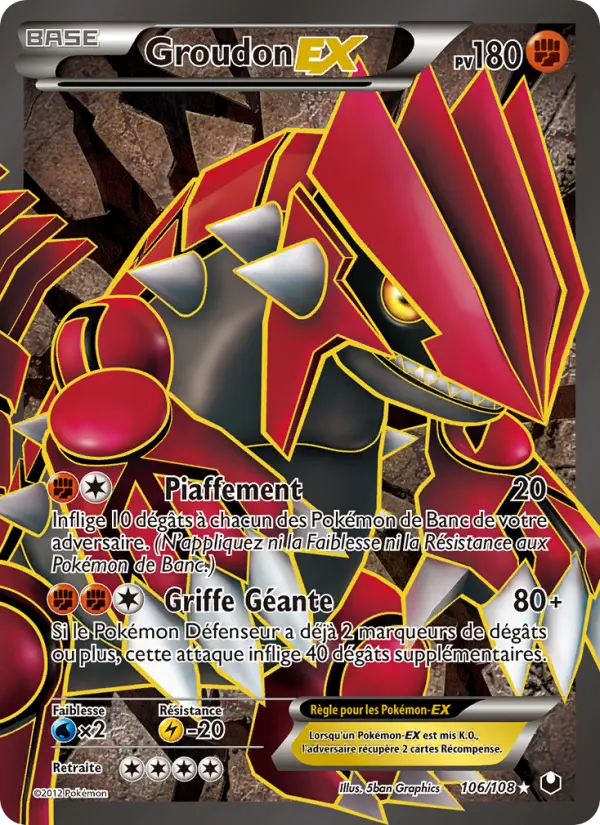 Groudon-EX — Carte Pokémon 106 Explorateurs Obscurs