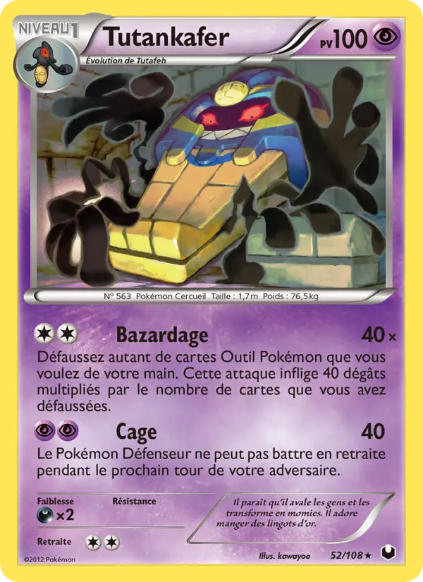 Tutankafer — Carte Pokémon 52 Explorateurs Obscurs