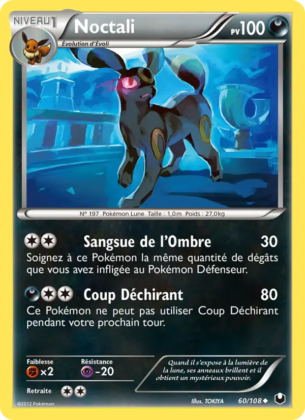 060/108 - Noctali — Carte Pokémon Explorateurs Obscurs 60/108