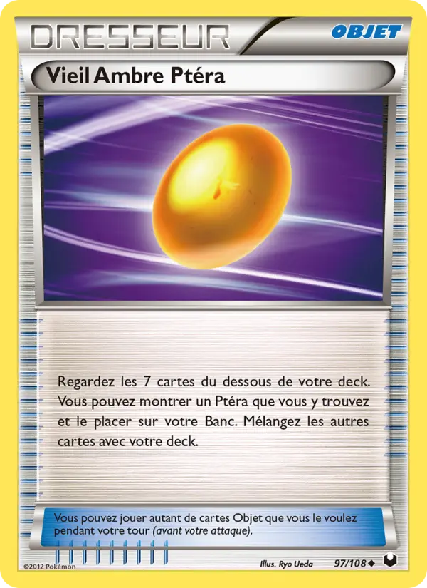 097/108 - Vieil Ambre Ptéra — Carte Pokémon Explorateurs Obscurs 97/108