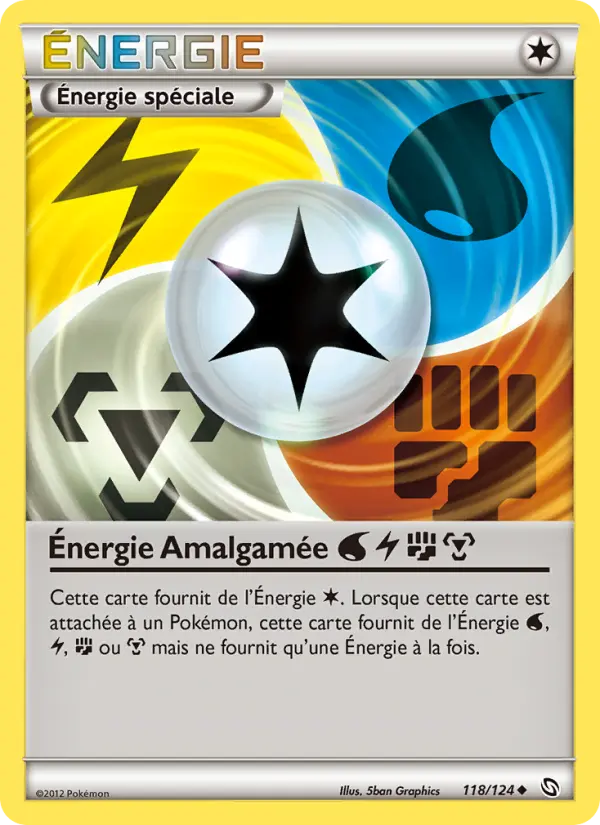 118/124 - Énergie Amalgamée WaterLightningFightingMetal — Carte Pokémon Dragons Éxaltés 118/124