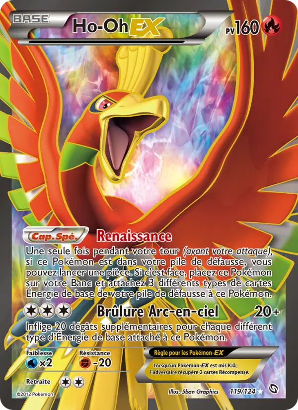 Ho-Oh-EX — Carte Pokémon 119 Dragons Éxaltés