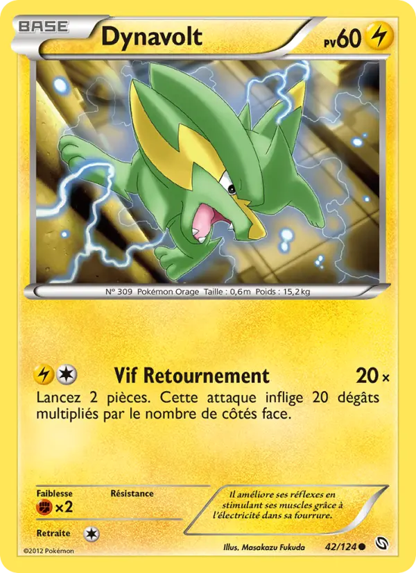 042/124 - Dynavolt — Carte Pokémon Dragons Éxaltés 42/124