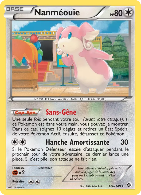 Nanméouïe — Carte Pokémon 126 Frontières Franchies
