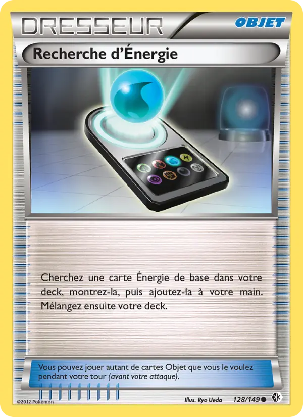 128/149 - Recherche d’Énergie — Carte Pokémon Frontières Franchies 128/149