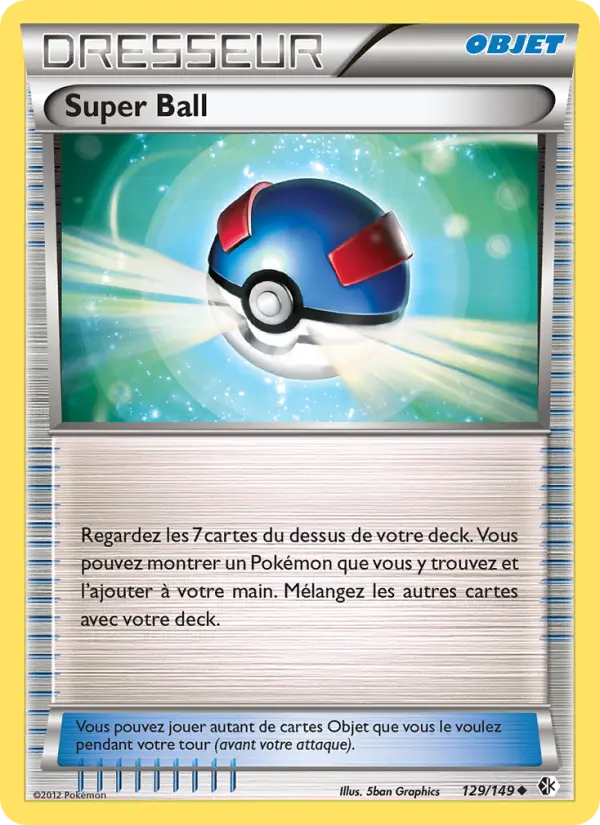 129/149 - Super Ball — Carte Pokémon Frontières Franchies 129/149