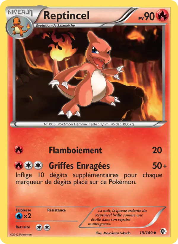 019/149 - Reptincel — Carte Pokémon Frontières Franchies 19/149
