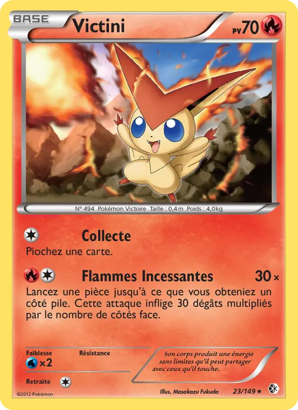 023/149 - Victini — Carte Pokémon Frontières Franchies 23/149