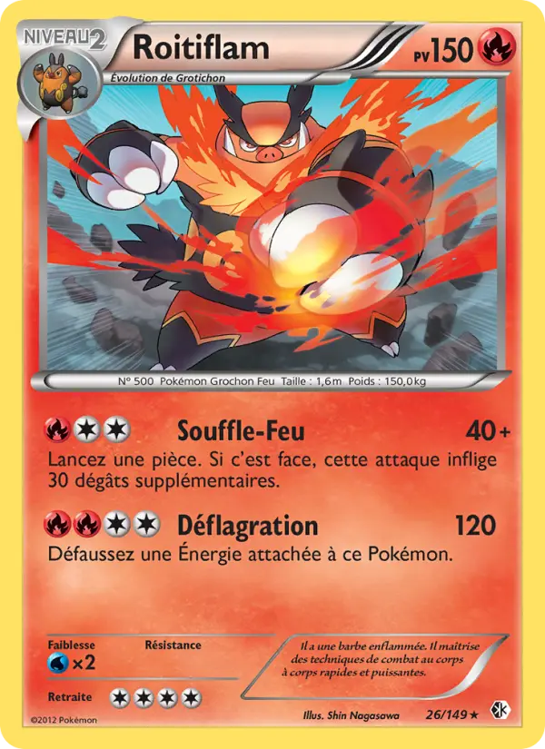 Roitiflam — Carte Pokémon 26 Frontières Franchies