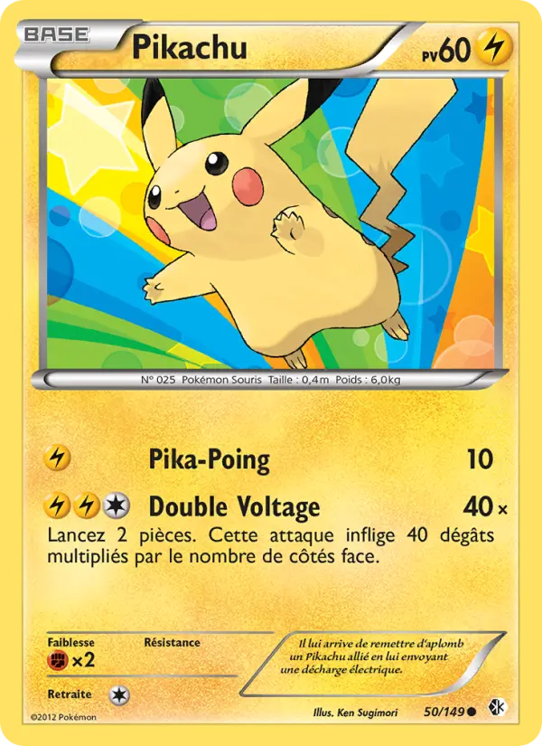 050/149 - Pikachu — Carte Pokémon Frontières Franchies 50/149