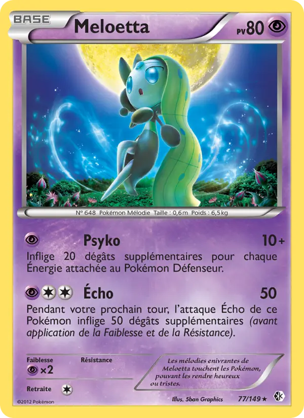 Meloetta — Carte Pokémon 77 Frontières Franchies