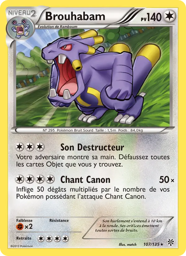 Brouhabam — Carte Pokémon 107 Tempète Plasma