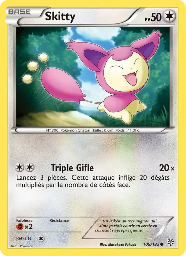 109/135 - Skitty — Carte Pokémon Tempète Plasma 109/135