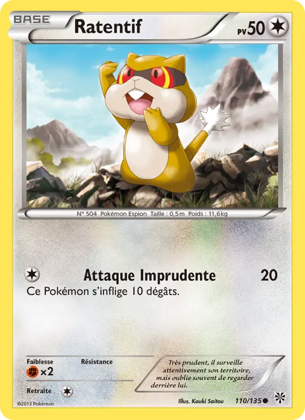 Ratentif — Carte Pokémon 110 Tempète Plasma