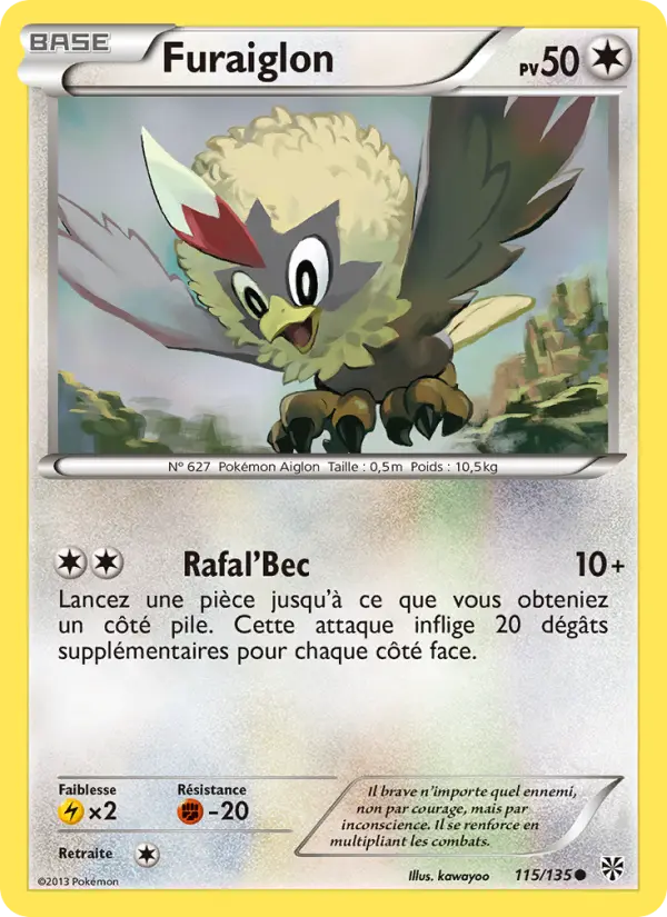 115/135 - Furaiglon — Carte Pokémon Tempète Plasma 115/135