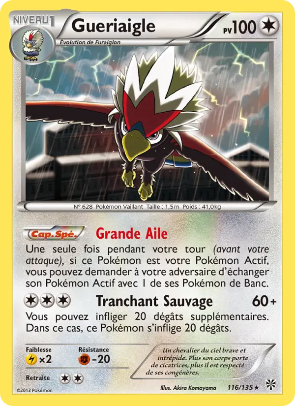 Gueriaigle — Carte Pokémon 116 Tempète Plasma