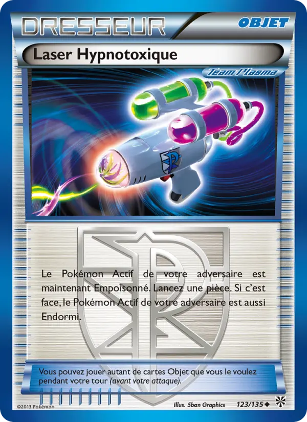 123/135 - Laser Hypnotoxique — Carte Pokémon Tempète Plasma 123/135