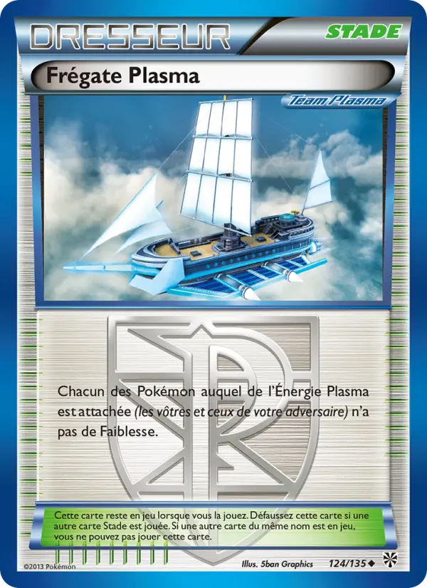124/135 - Frégate Plasma — Carte Pokémon Tempète Plasma 124/135