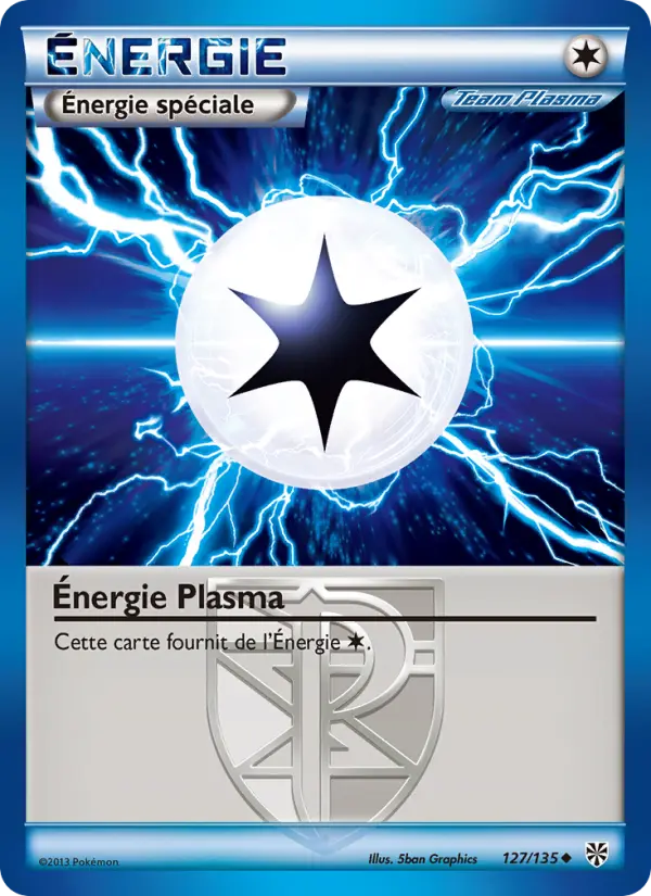 127/135 - Énergie Plasma — Carte Pokémon Tempète Plasma 127/135