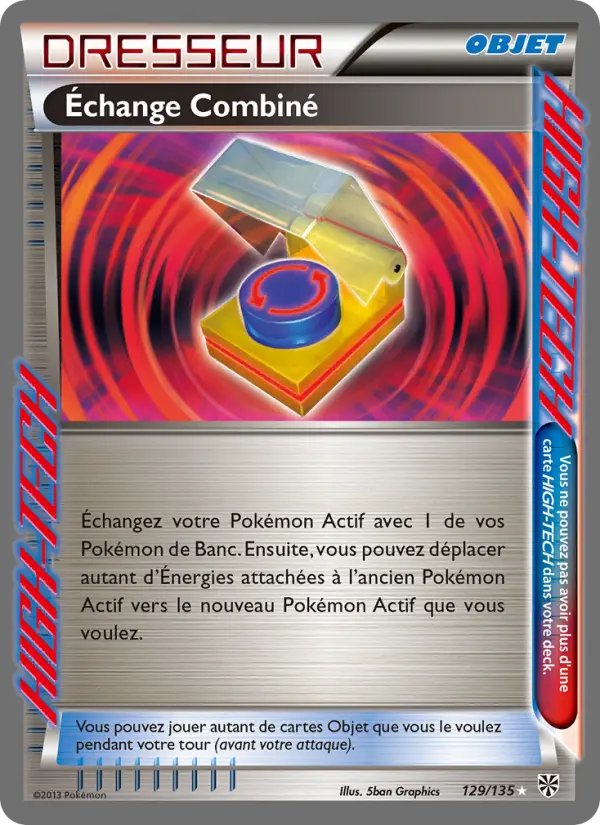 129/135 - Échange Combiné — Carte Pokémon Tempète Plasma 129/135