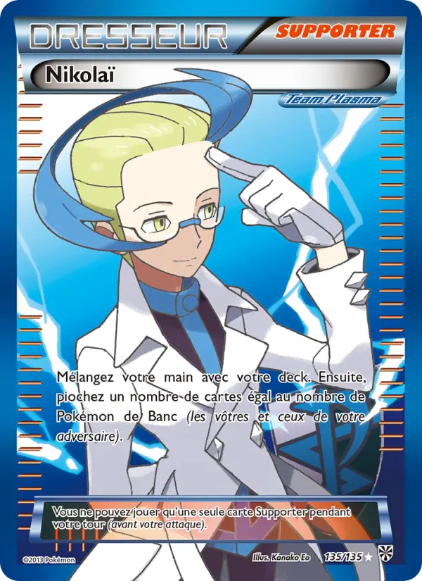 135/135 - Nikolaï — Carte Pokémon Tempète Plasma 135/135