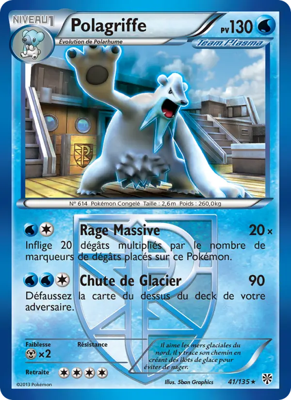 Polagriffe — Carte Pokémon 41 Tempète Plasma