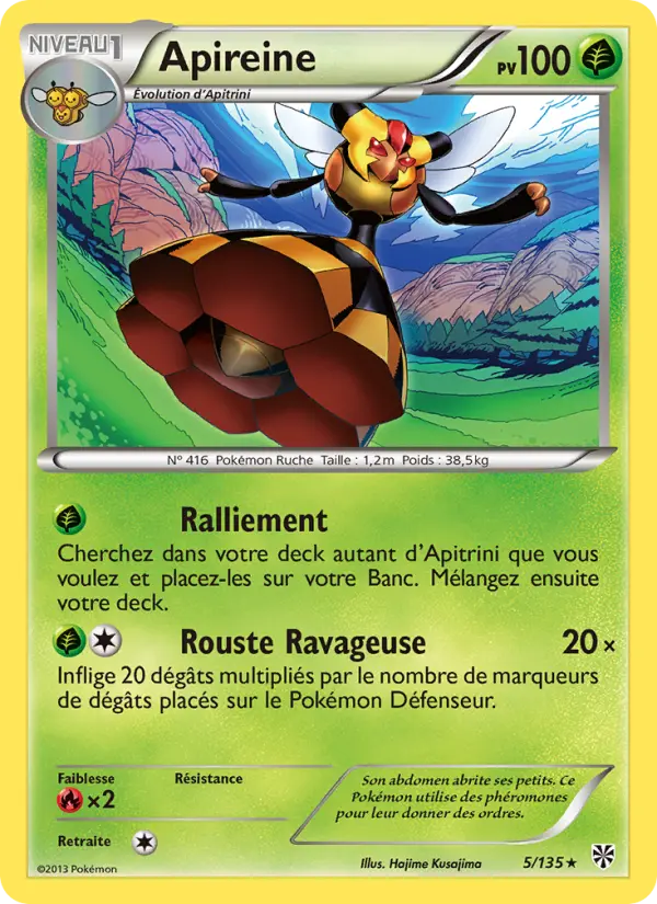 Apireine — Carte Pokémon 5 Tempète Plasma