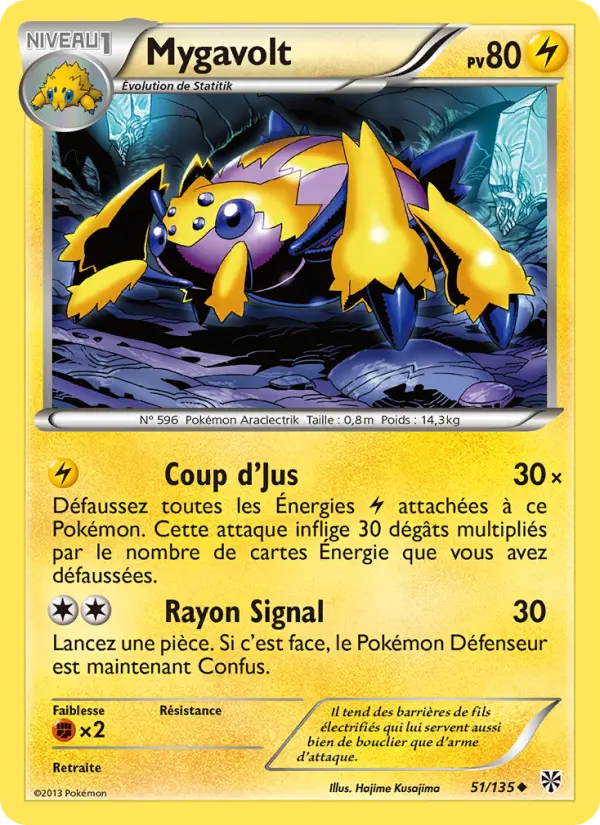 Mygavolt — Carte Pokémon 51 Tempète Plasma