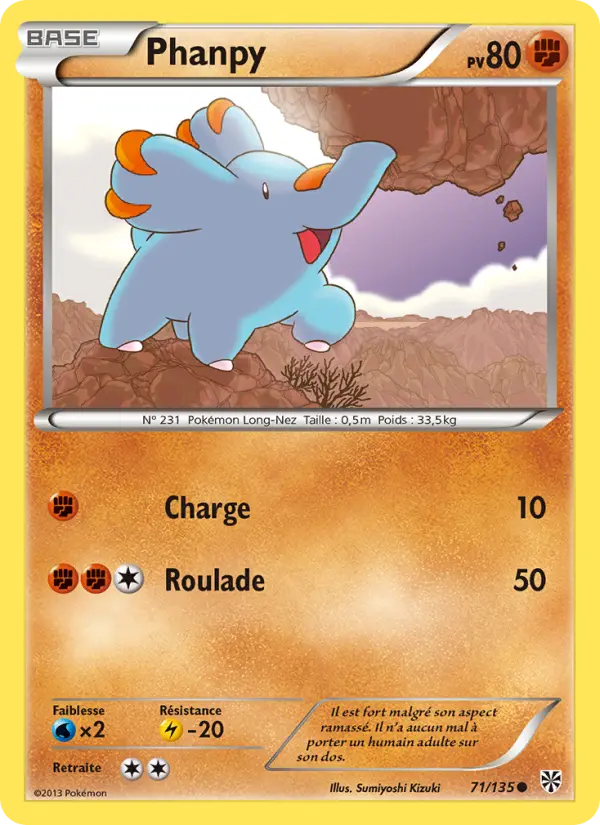 071/135 - Phanpy — Carte Pokémon Tempète Plasma 71/135