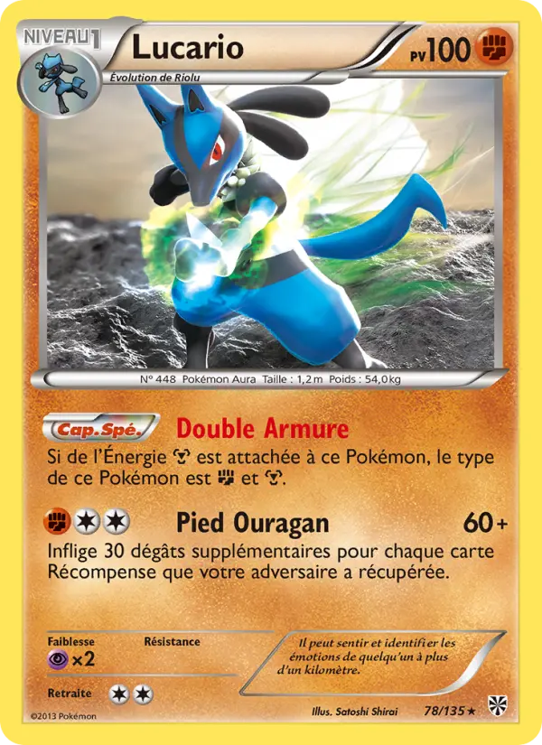 078/135 - Lucario — Carte Pokémon Tempète Plasma 78/135