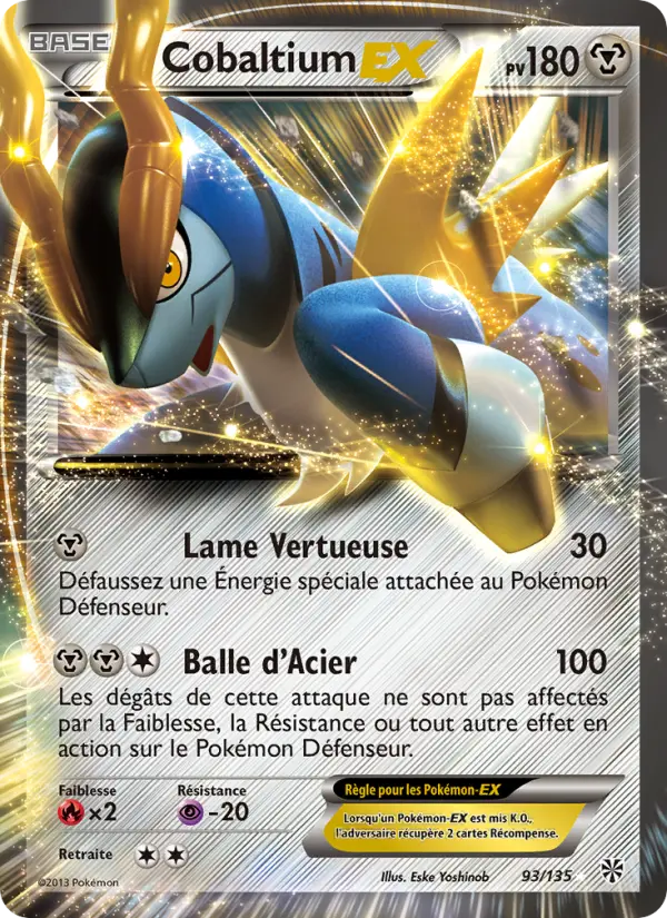 Cobaltium-EX — Carte Pokémon 93 Tempète Plasma