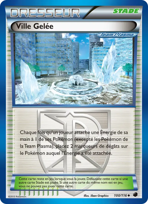 100/116 - Ville Gelée — Carte Pokémon Glaciation Plasma 100/116