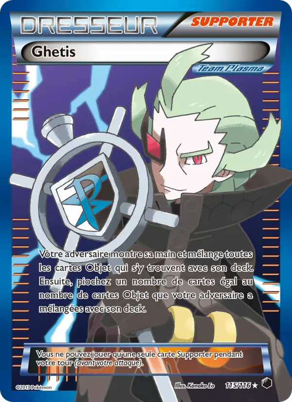 115/116 - Ghetis — Carte Pokémon Glaciation Plasma 115/116