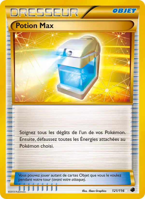 121/116 - Potion Max — Carte Pokémon Glaciation Plasma 121/116