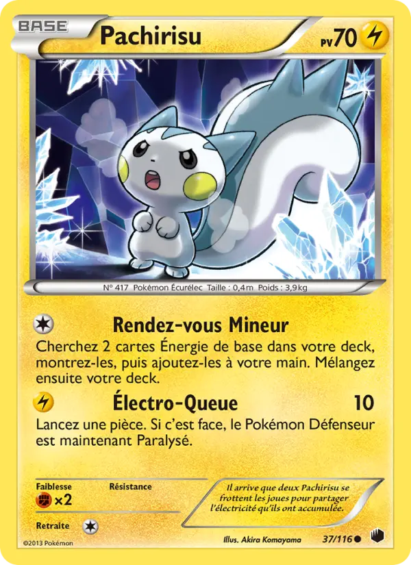 Pachirisu — Carte Pokémon 37 Glaciation Plasma