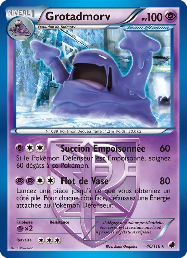 046/116 - Grotadmorv — Carte Pokémon Glaciation Plasma 46/116